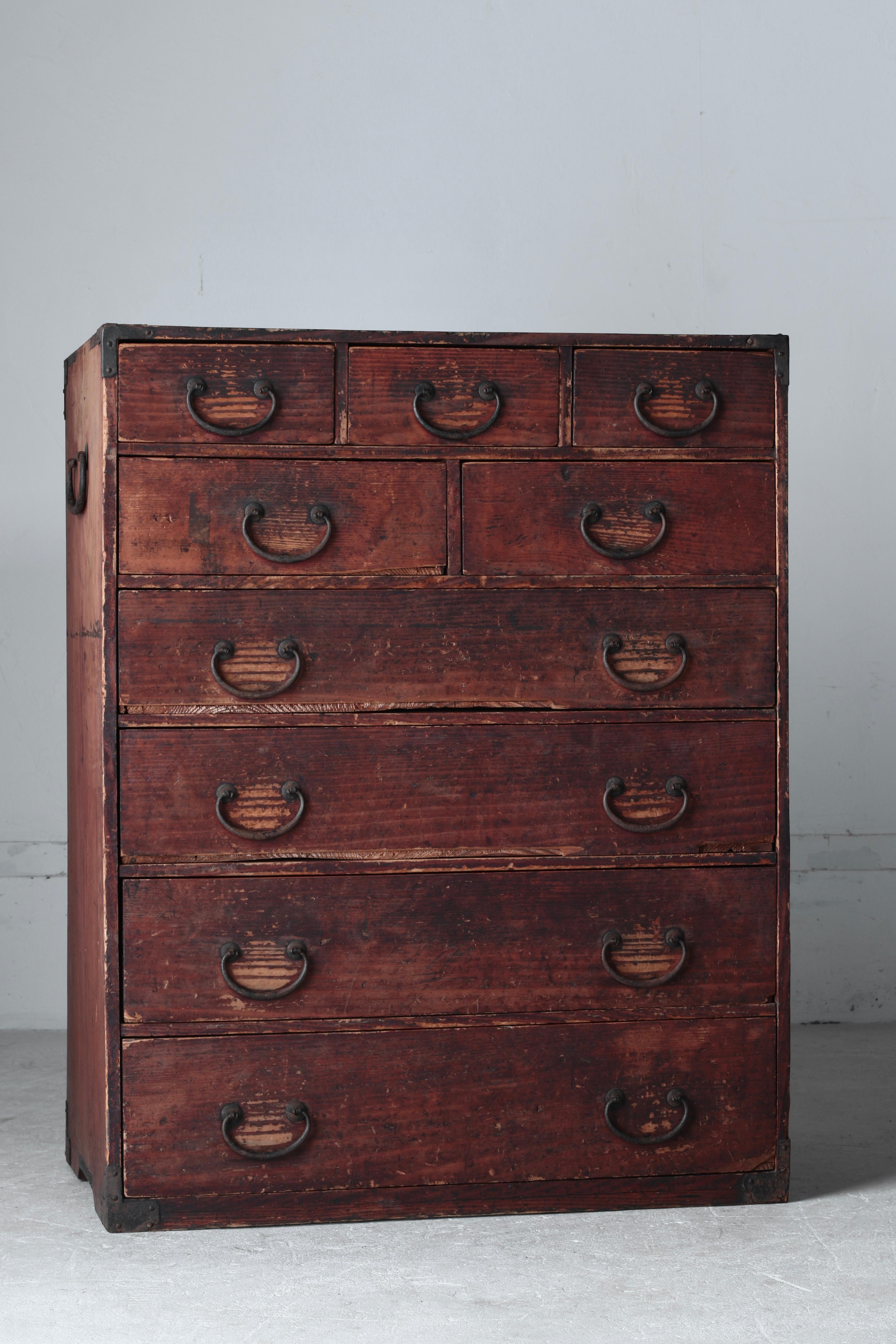 Japanese Antique Drawer / Tansu Storage / 1868-1912s / Wabi-Sabi Mingei For Sale 1