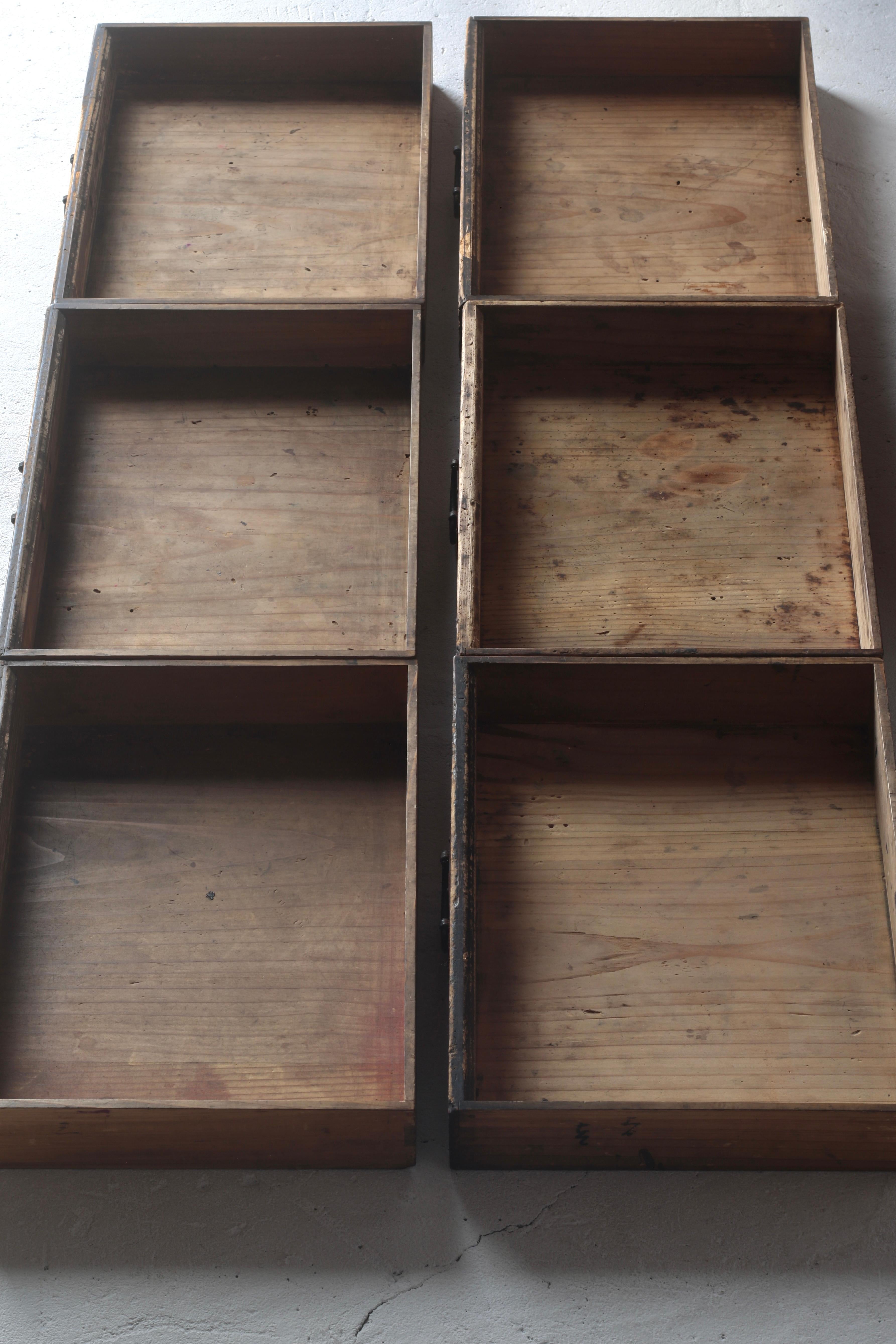 Antike japanische Schublade / Tansu-Aufbewahrung / Wabi-Sabi aus der Meiji-Periode im Angebot 4