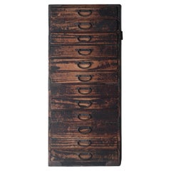 Japanese Antique Drawer / Tansu Storage / Meiji Period Wabi-Sabi