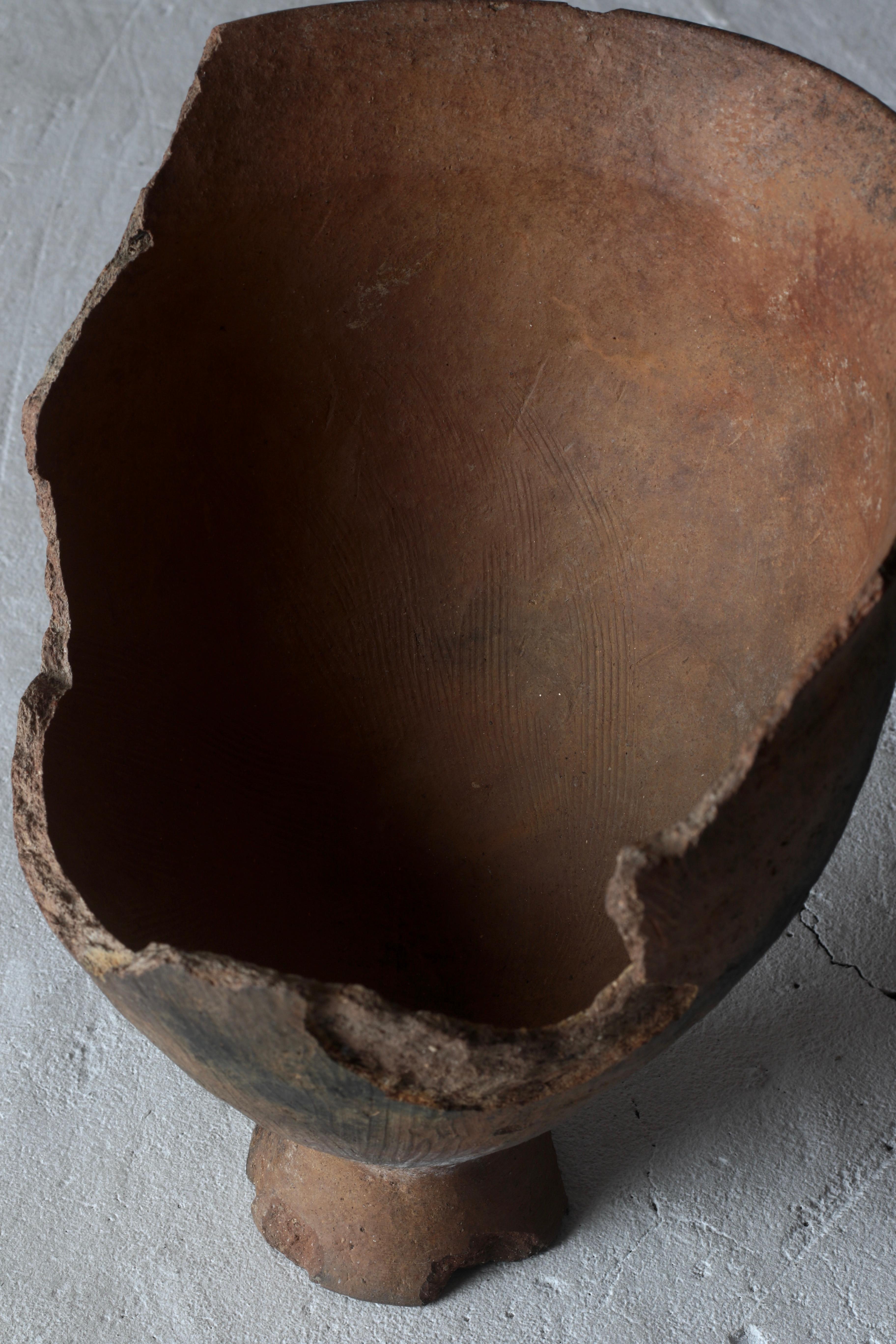 Antico vaso giapponese in terracotta / Oggetto vaso / Periodo Yayoi Wabi-Sabi 3