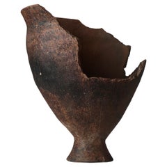 Antico vaso giapponese in terracotta / Oggetto vaso / Periodo Yayoi Wabi-Sabi