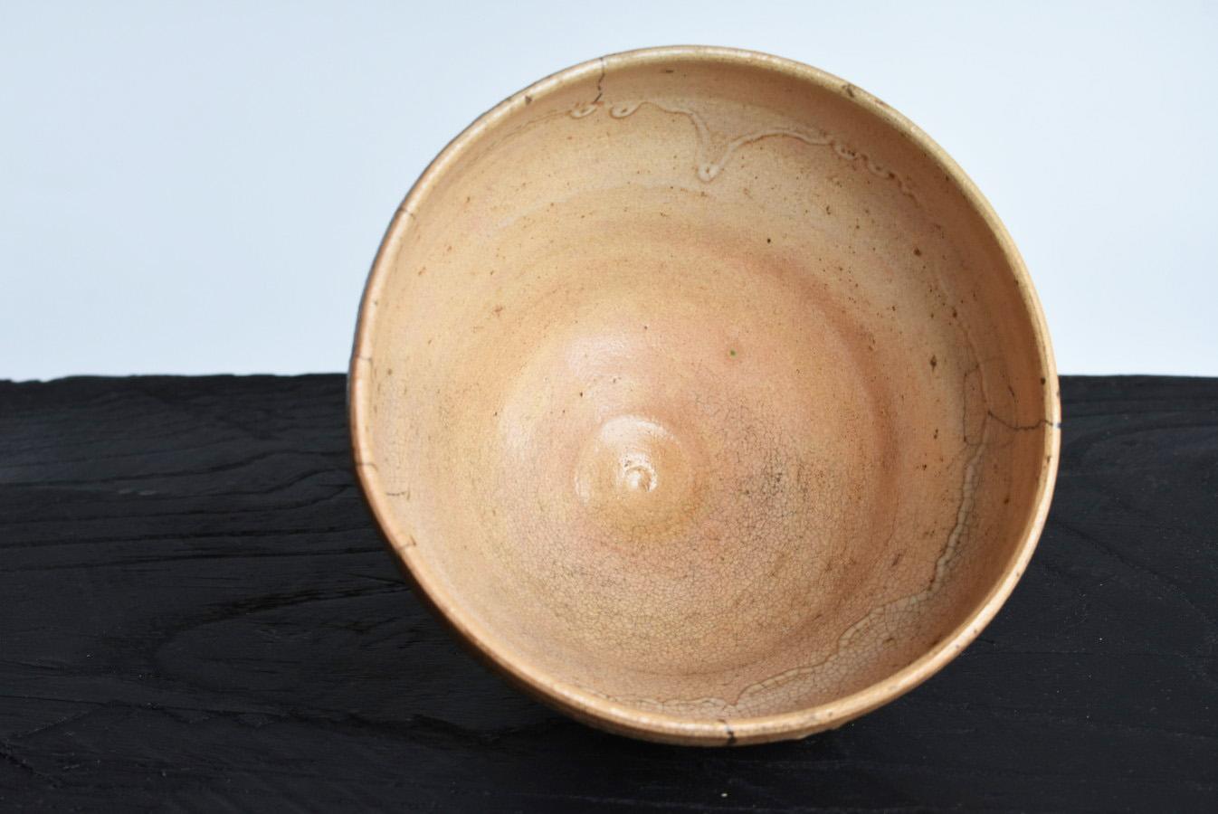 Japanische antike Steingut-Teeschale/Edo-Zeit/1700-1800/[Hagi-Ware]  im Angebot 4