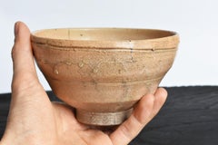 Antiguo cuenco japonés de barro para el té/Período Edo/1700-1800/'Hagi Ware
