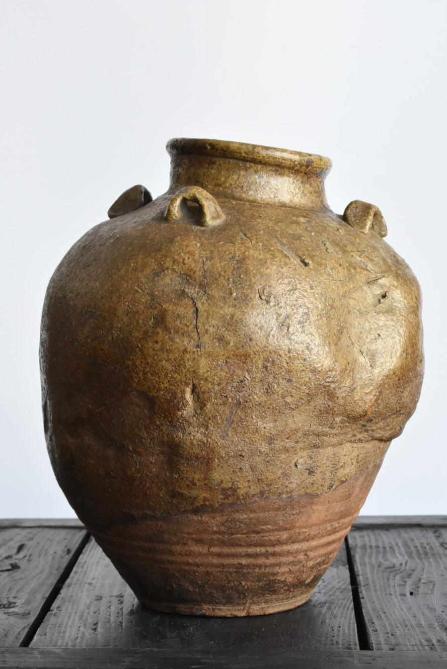Japanese Antique Earthenware Wabi Sabi Jar / 1616-1868 / Edo Period 4