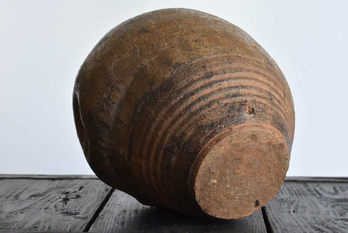 Japanese Antique Earthenware Wabi Sabi Jar / 1616-1868 / Edo Period 11