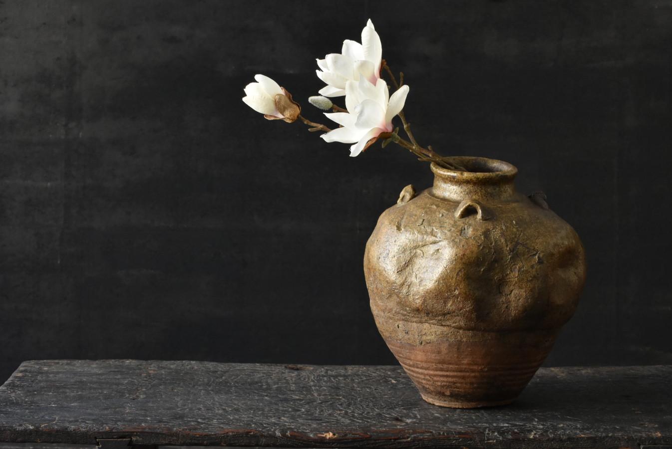 This is a glazed pottery made around the Edo period (1616-1868) in Japan.
I cannot pinpoint exactly where it was made, but I believe it was probably in the Karatsu region of Kyushu (present-day Saga Prefecture).
Karatsu is a pottery with a long