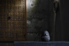 Japanese Antique Edo Daruma 1850s-1860s / Sculpture Mingei Wabi Sabi