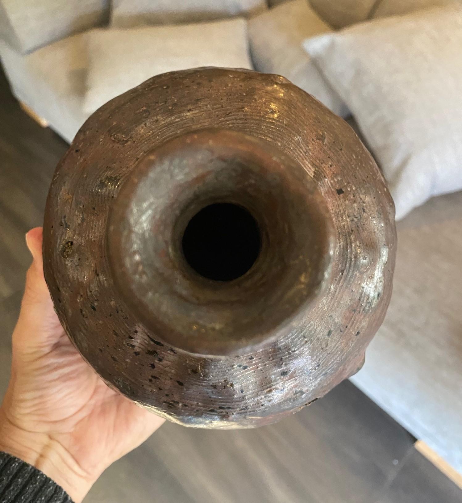 Japanese Antique Edo Meiji Wabi-Sabi Tanba Tamba Art Pottery Vase Jar Pot For Sale 10