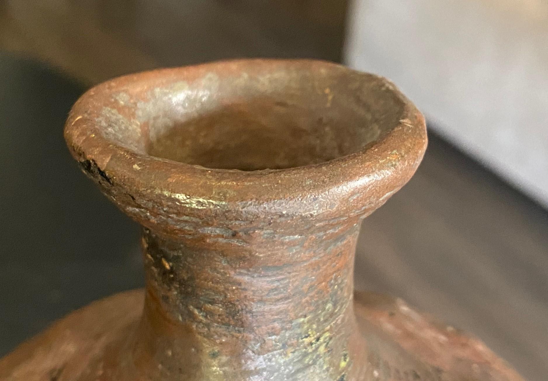 Japanese Antique Edo Meiji Wabi-Sabi Tanba Tamba Art Pottery Vase Jar Pot For Sale 3