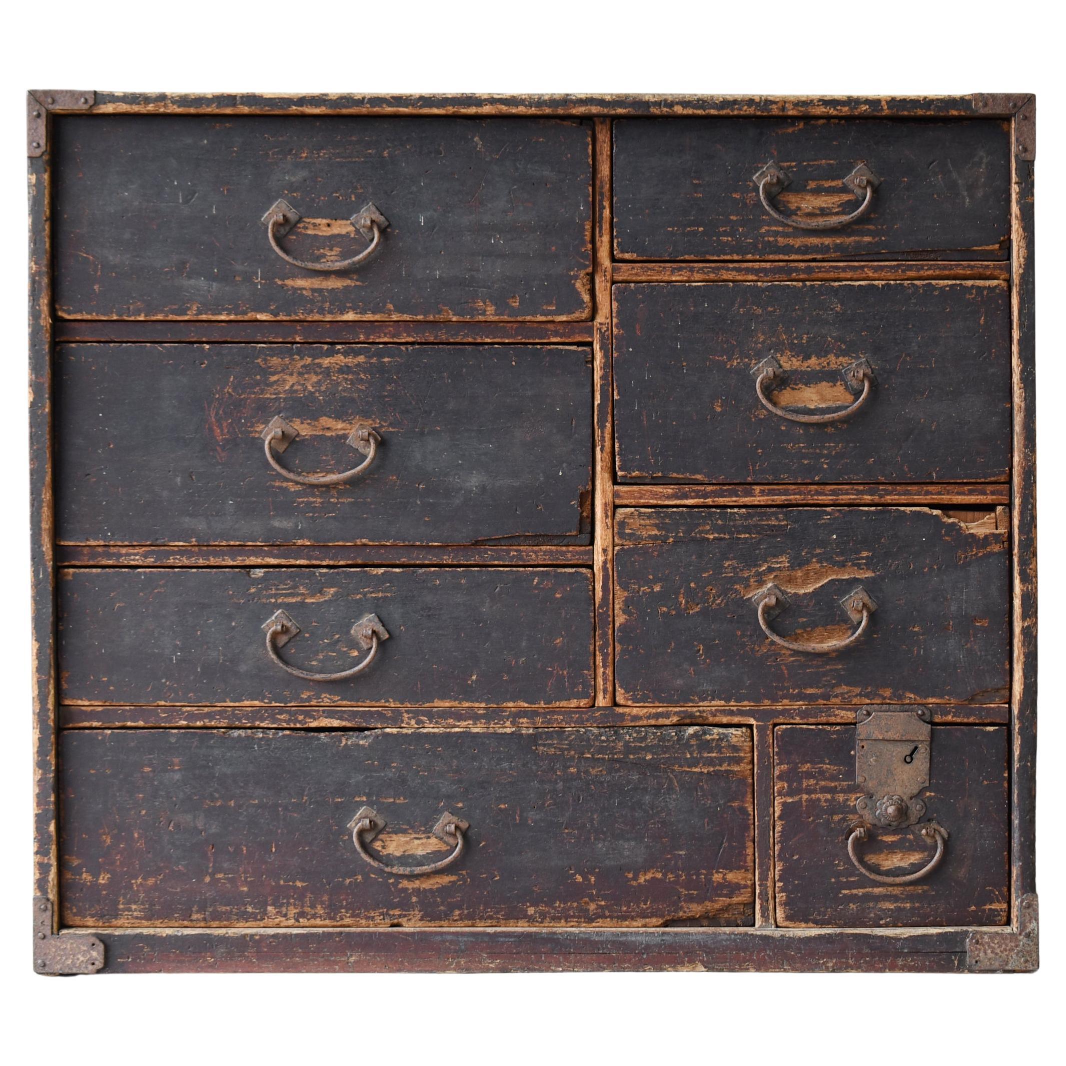 Japanese Antique Edo period Drawer Chest 1830s-1844s / Sideboard Tansu Wabisabi
