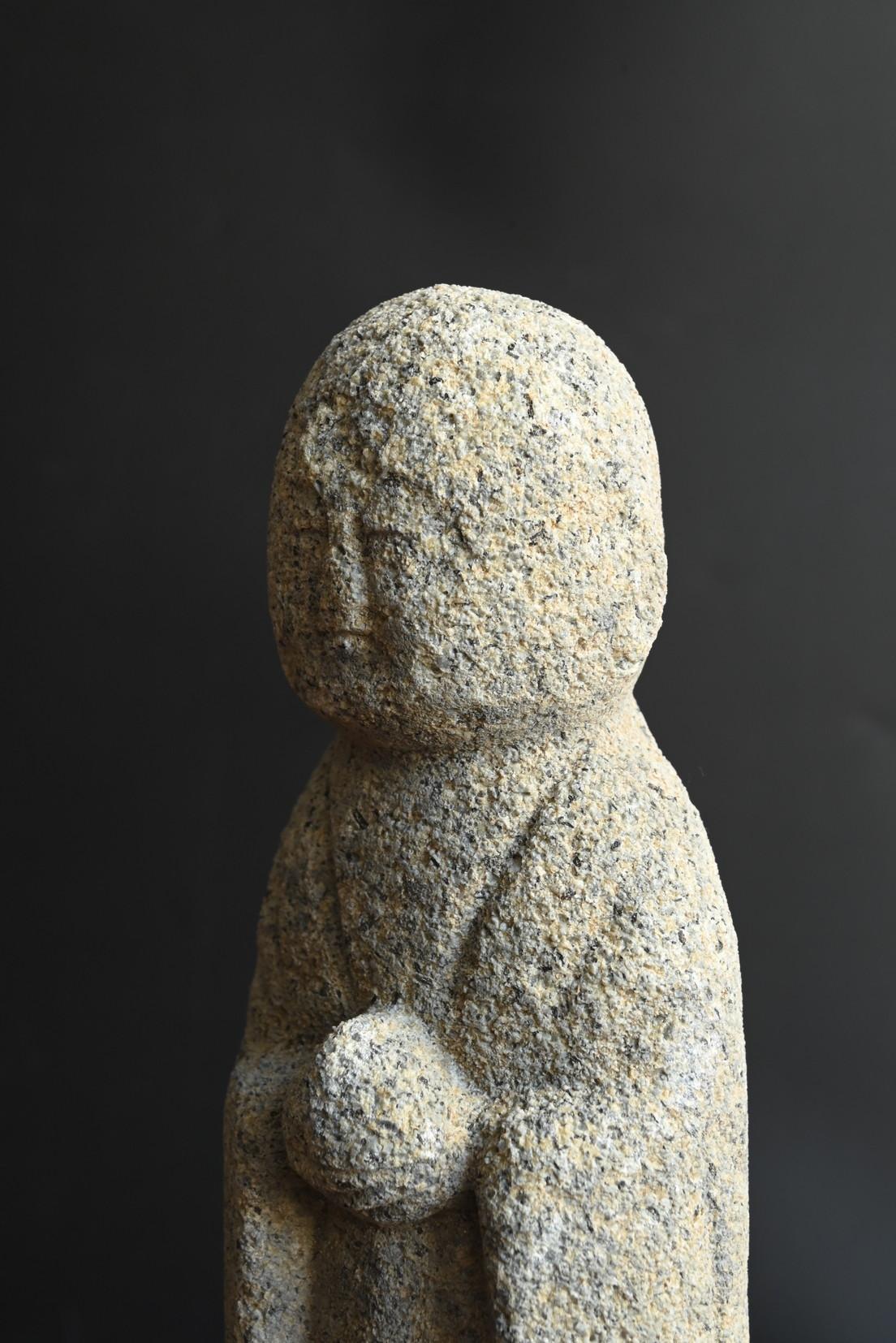 Antico Buddha di pietra giapponese del periodo Edo / XIX secolo / Ornamento da giardino in vendita 3