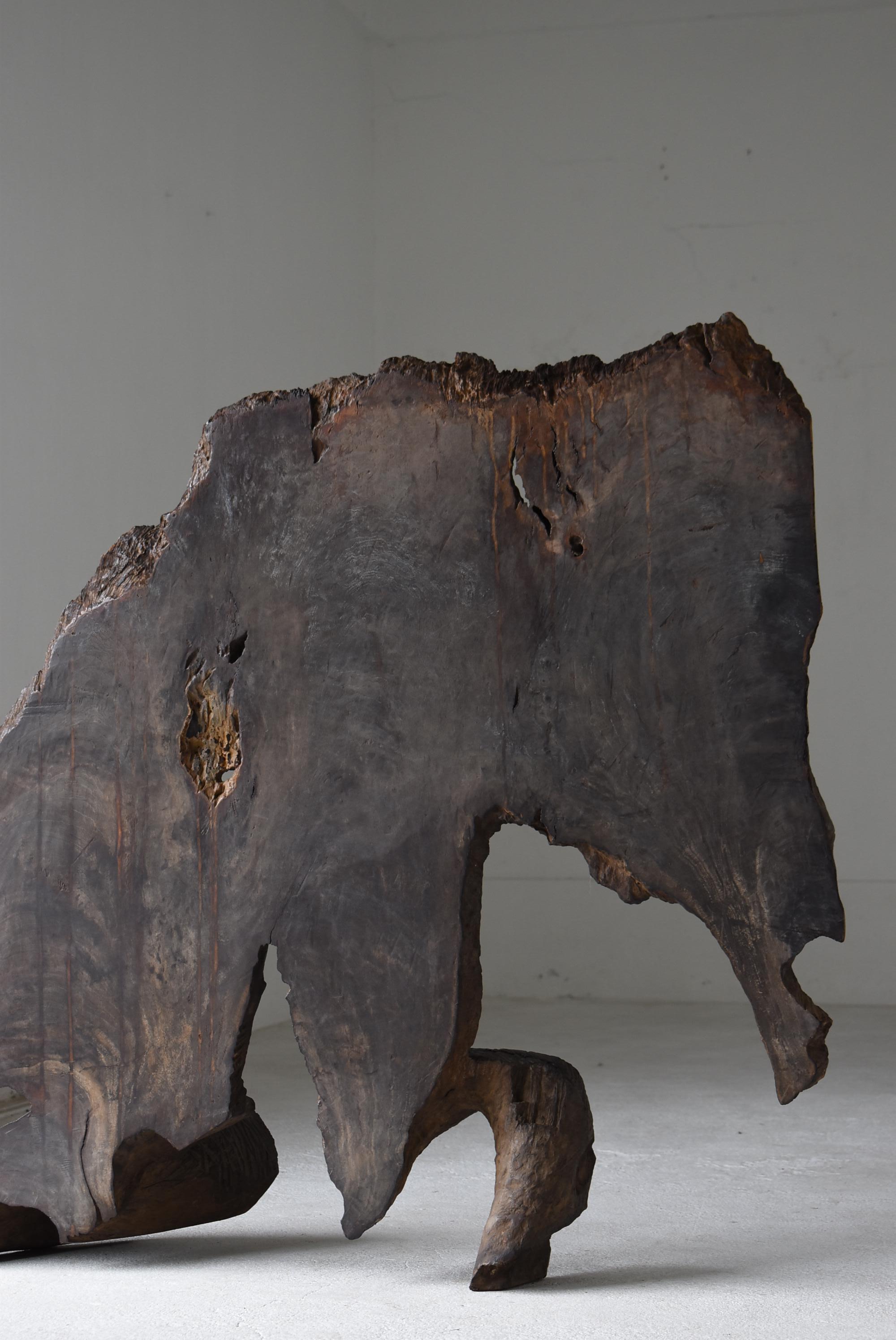 Cloison japonaise ancienne en bois en forme d'éléphant 1900s-1940s / Objects fors Wabi Sabi en vente 4