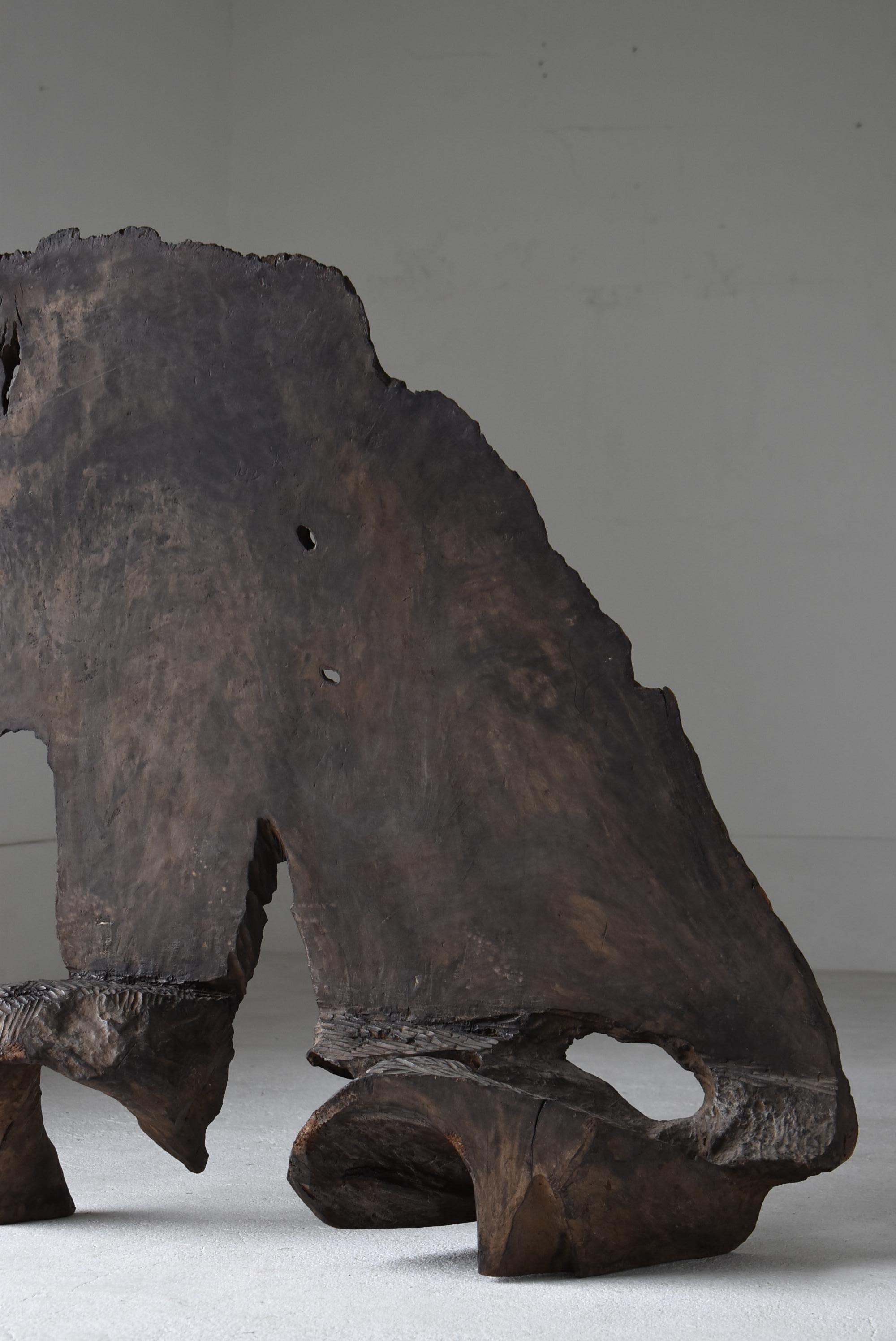 Travail du bois Cloison japonaise ancienne en bois en forme d'éléphant 1900s-1940s / Objects fors Wabi Sabi en vente