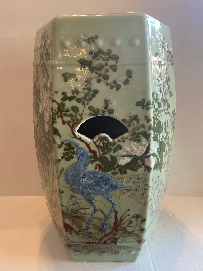 Japanese Antique Enameled Porcelain Garden Stool at 1stDibs