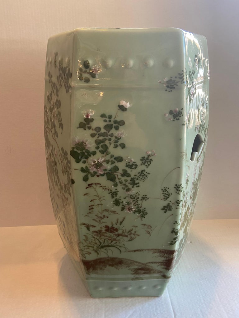 Japanese Antique Enameled Porcelain Garden Stool at 1stDibs