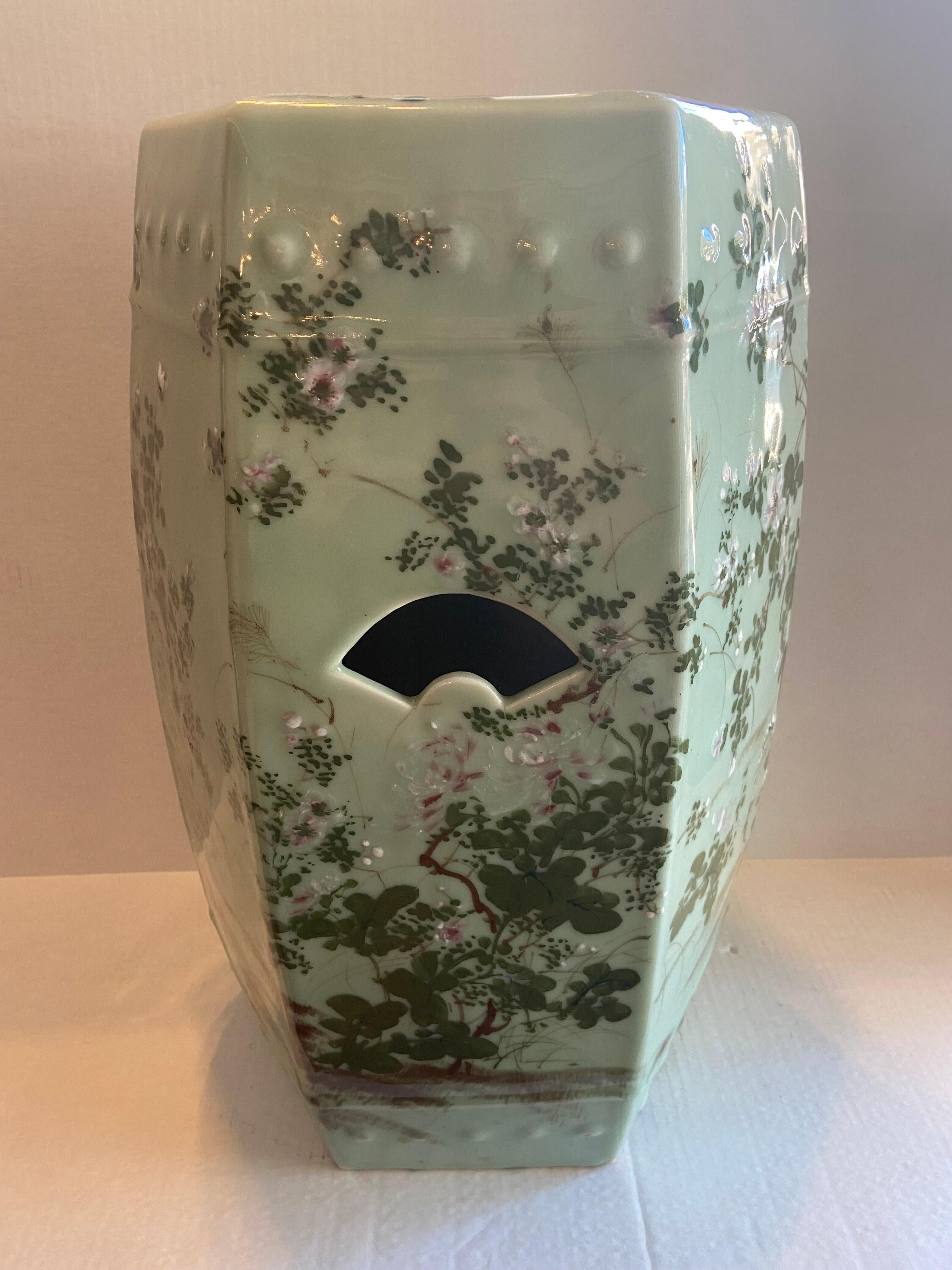 Chinese Export Japanese Antique Enameled Porcelain Garden Stool