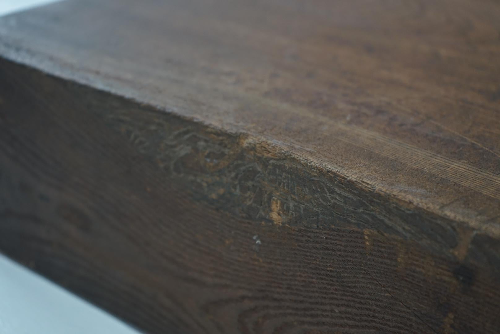 Wood Japanese Antique Exhibition stand Solid wood Zelkova wood Wabi-Sabi For Sale