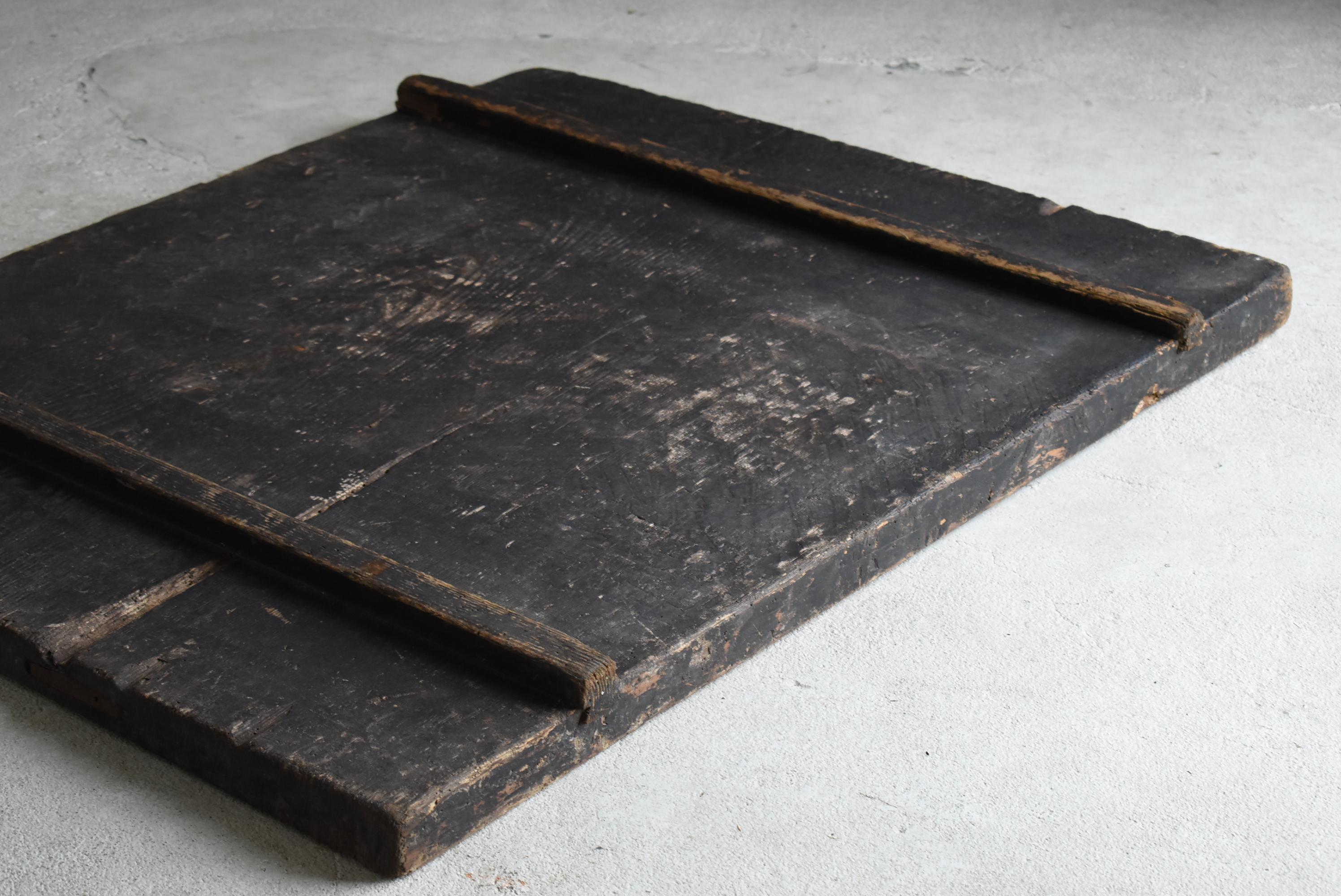Japanese Antique Extra-Large Wooden board 1860s-1900s / Wabi Sabi Abstract Art 9