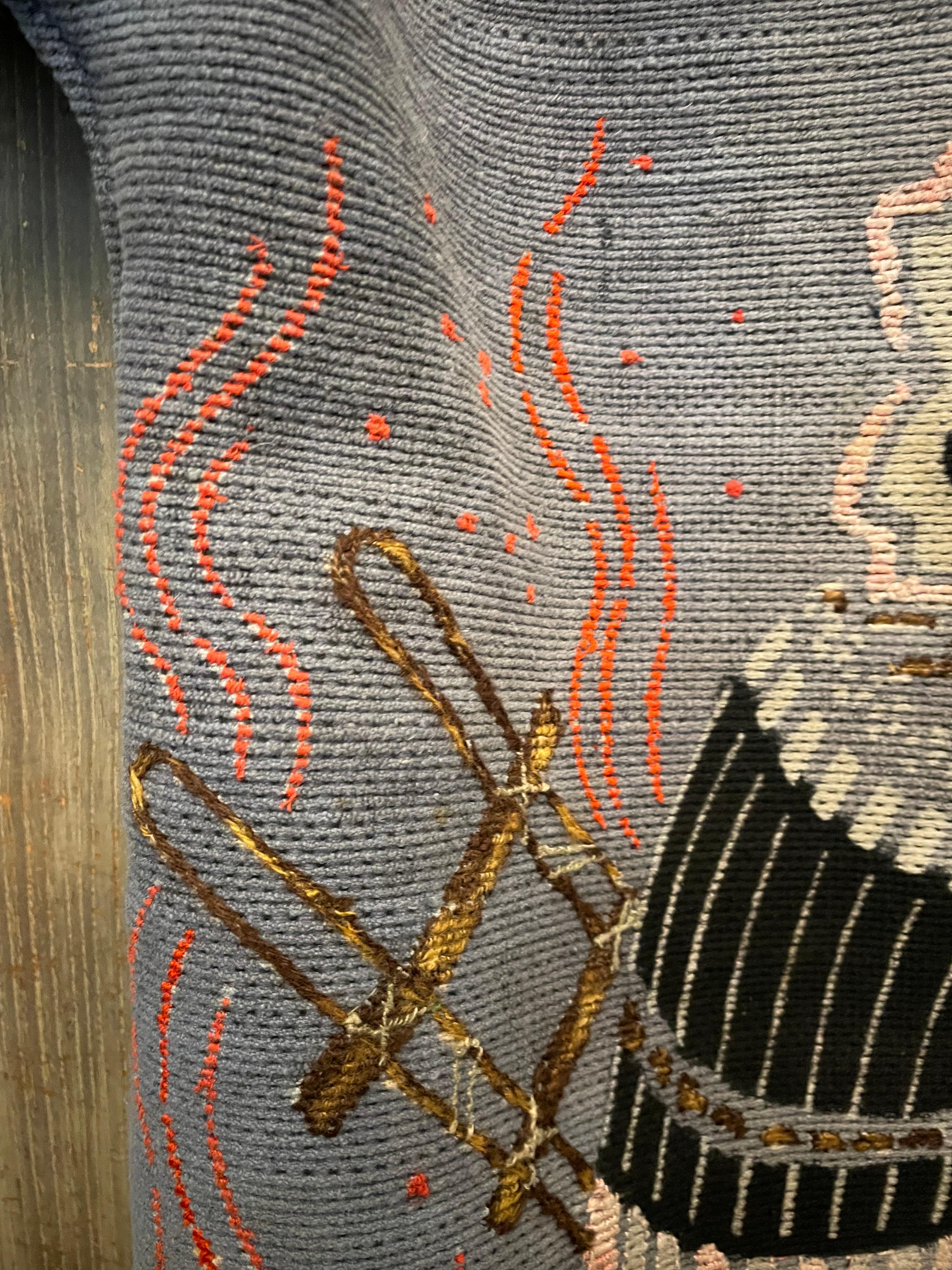 Japanese Antique Fire Fighter Sashiko Banten Oyodocho Reversible 1950s For Sale 10