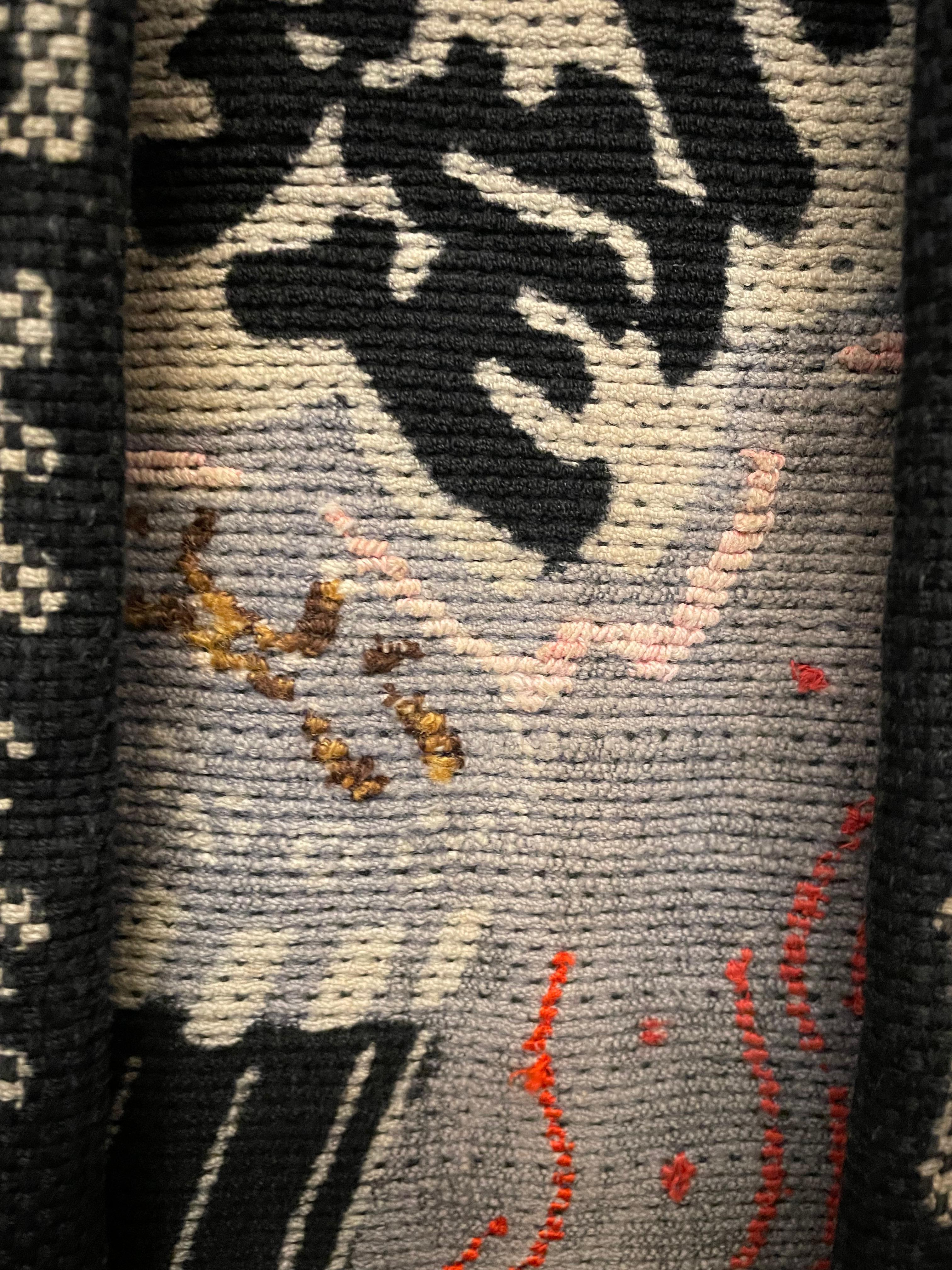 Japanese Antique Fire Fighter Sashiko Banten Oyodocho Reversible 1950s For Sale 1
