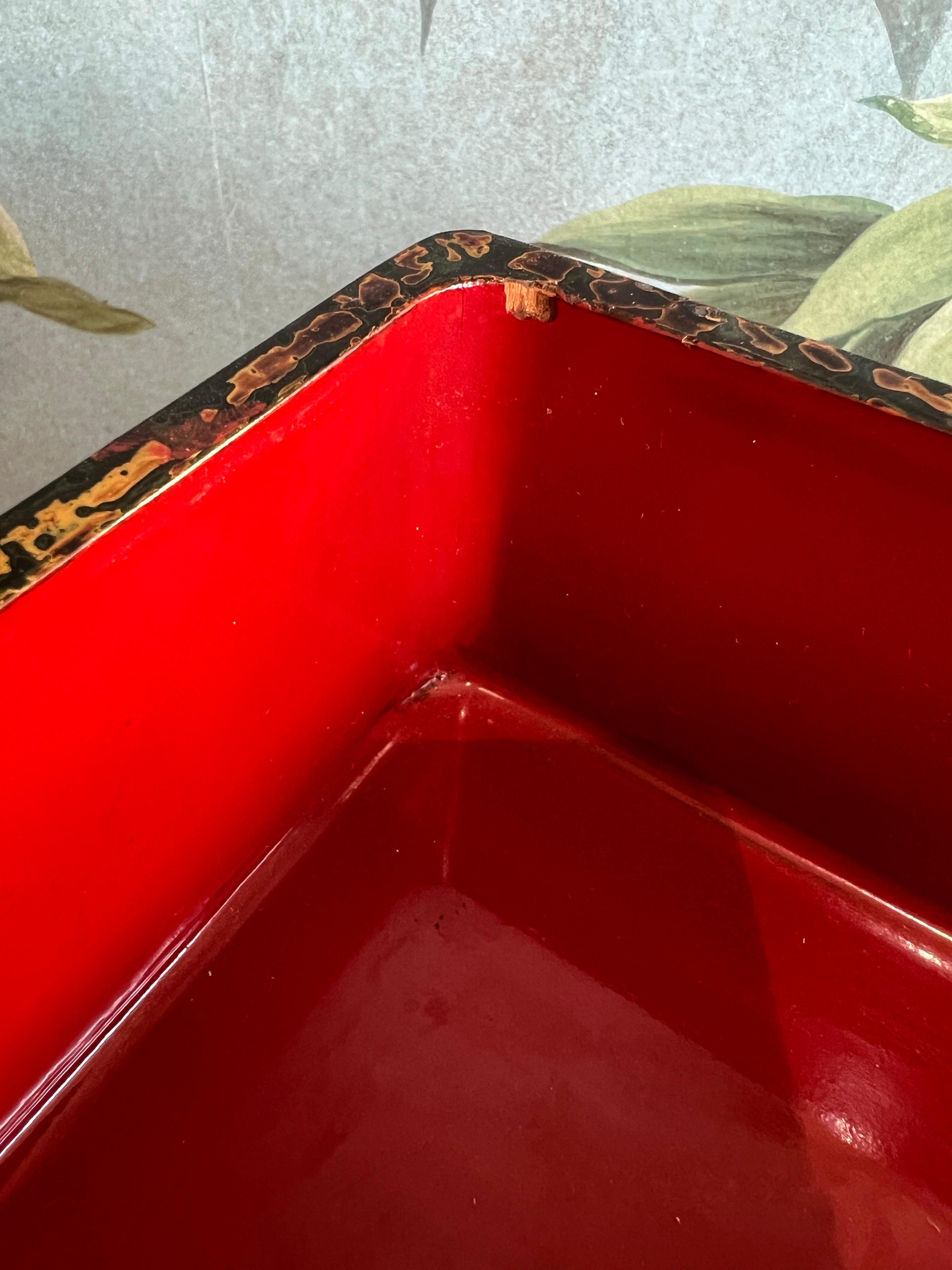 Boîte à bento laquée japonaise ancienne à cinq étages (Jubako) avec finition Tsugaru-nuri en vente 3