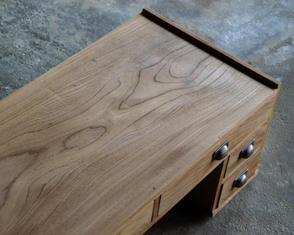 Japanese Antique Floor Writing Desk, Taisho Era (1912-1926), Wabi Sabi 7