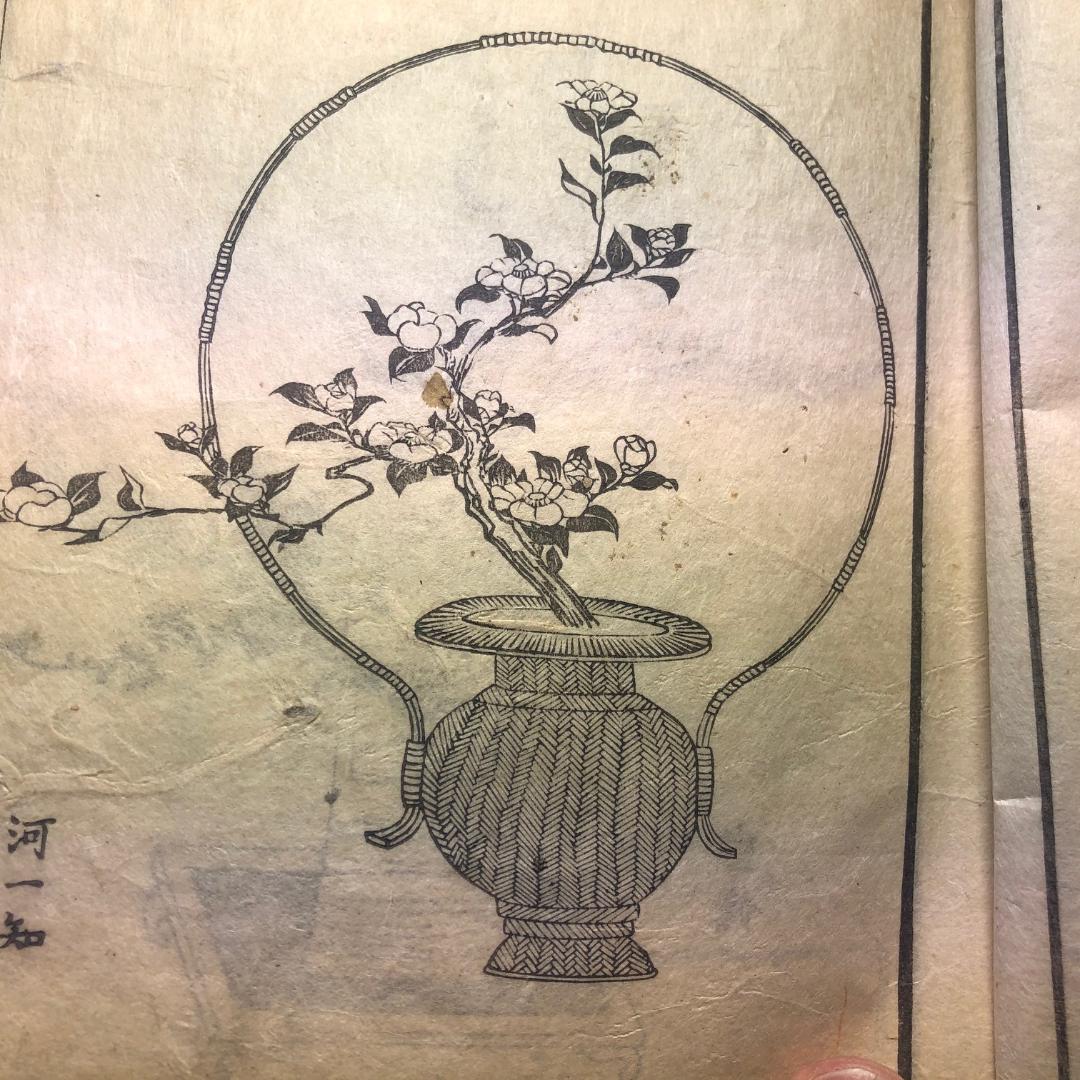 Japanese Antique Flower Arranging Ikebana Book 1812 2
