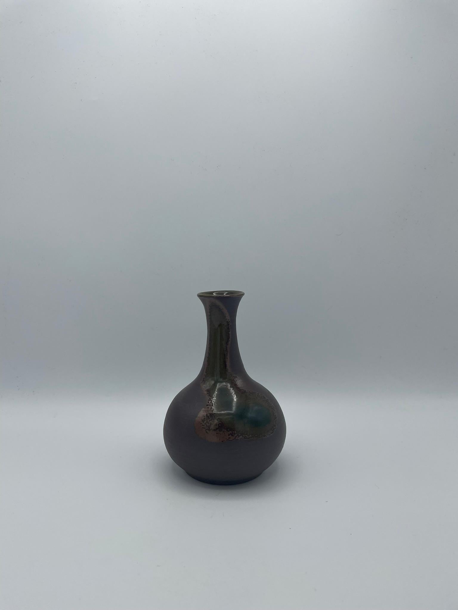 Japanese Antique Flower Vase Tokoname Ware 1970s For Sale 1