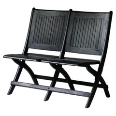 Japanese Antique Folding Bench, 1920s–1940s, Japandi Wabi-Sabi