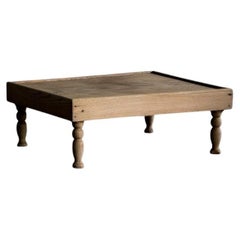 Japanese Antique Folding Low Table "Chabudai" in Zelkova, Circa 1926