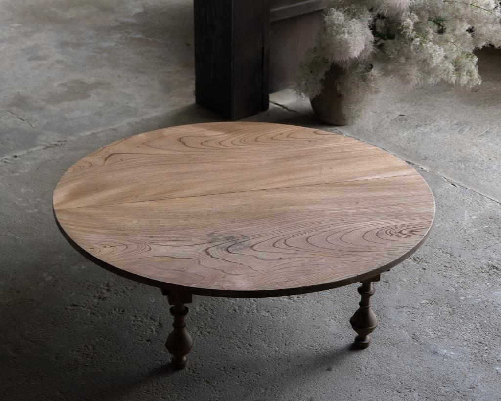 Table basse ronde pliante japonaise 