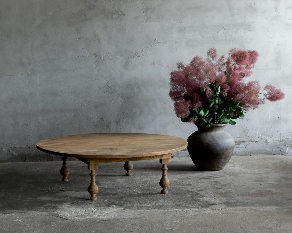 Table basse ronde pliante japonaise 