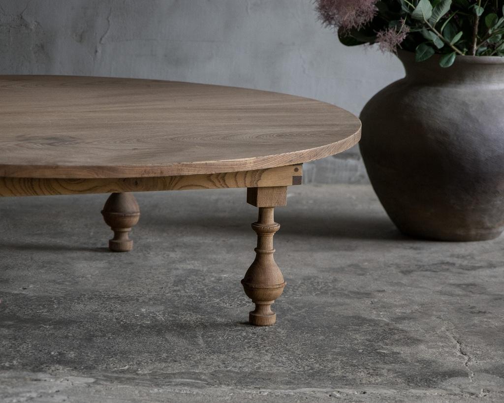 Table basse ronde pliante japonaise 