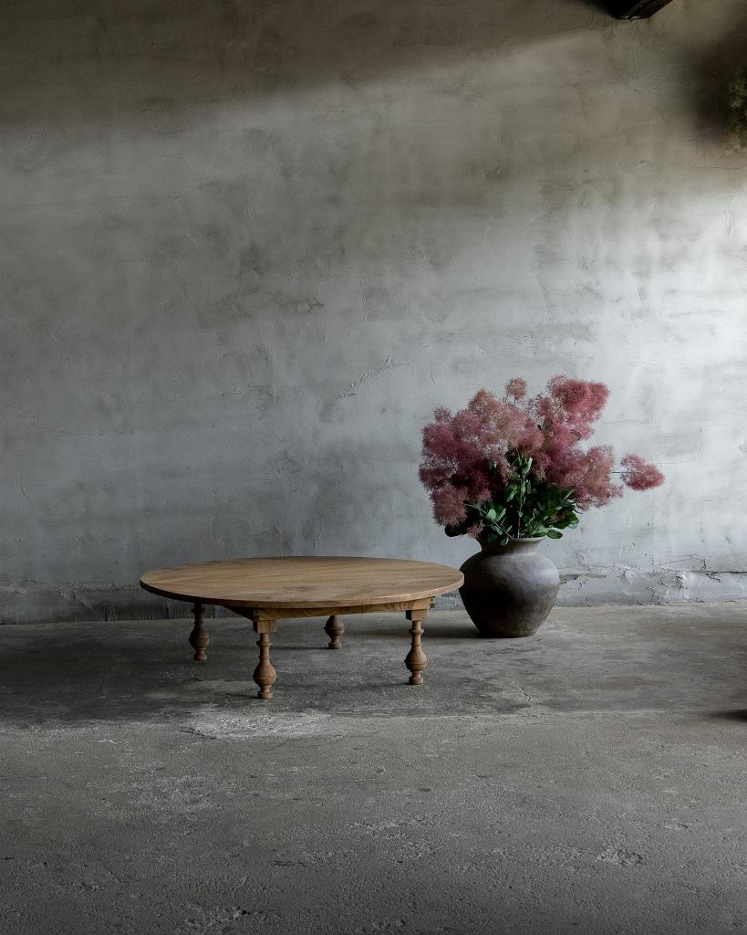 Table basse ronde pliante japonaise 
