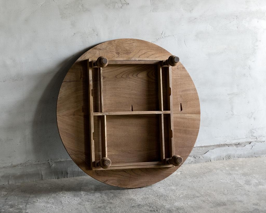 Table basse ronde pliante japonaise 
