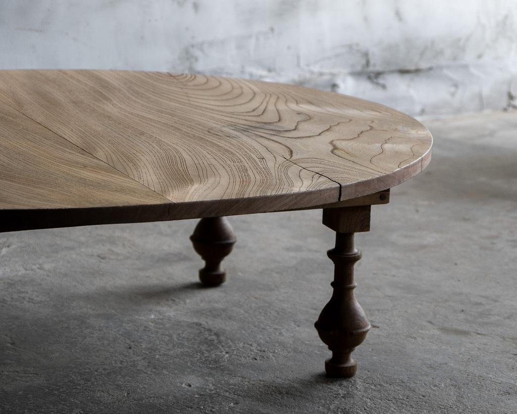 Table basse ronde pliante japonaise 