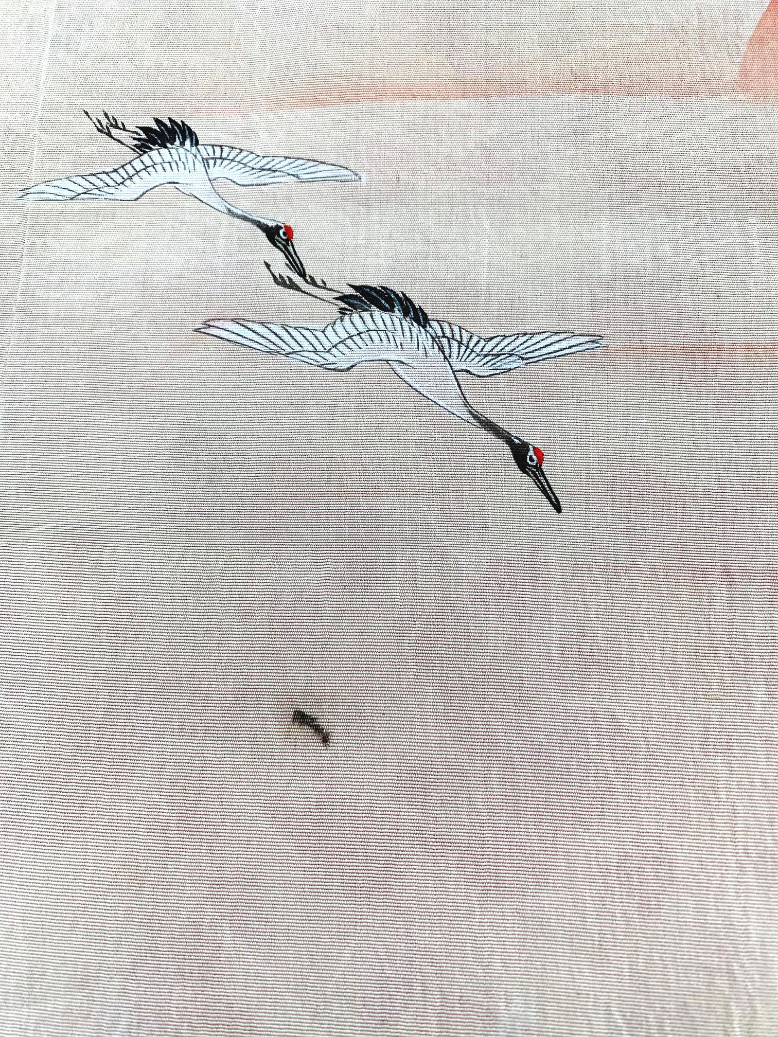 Japanese Antique Fukusa Textile Art Meiji Period For Sale 6