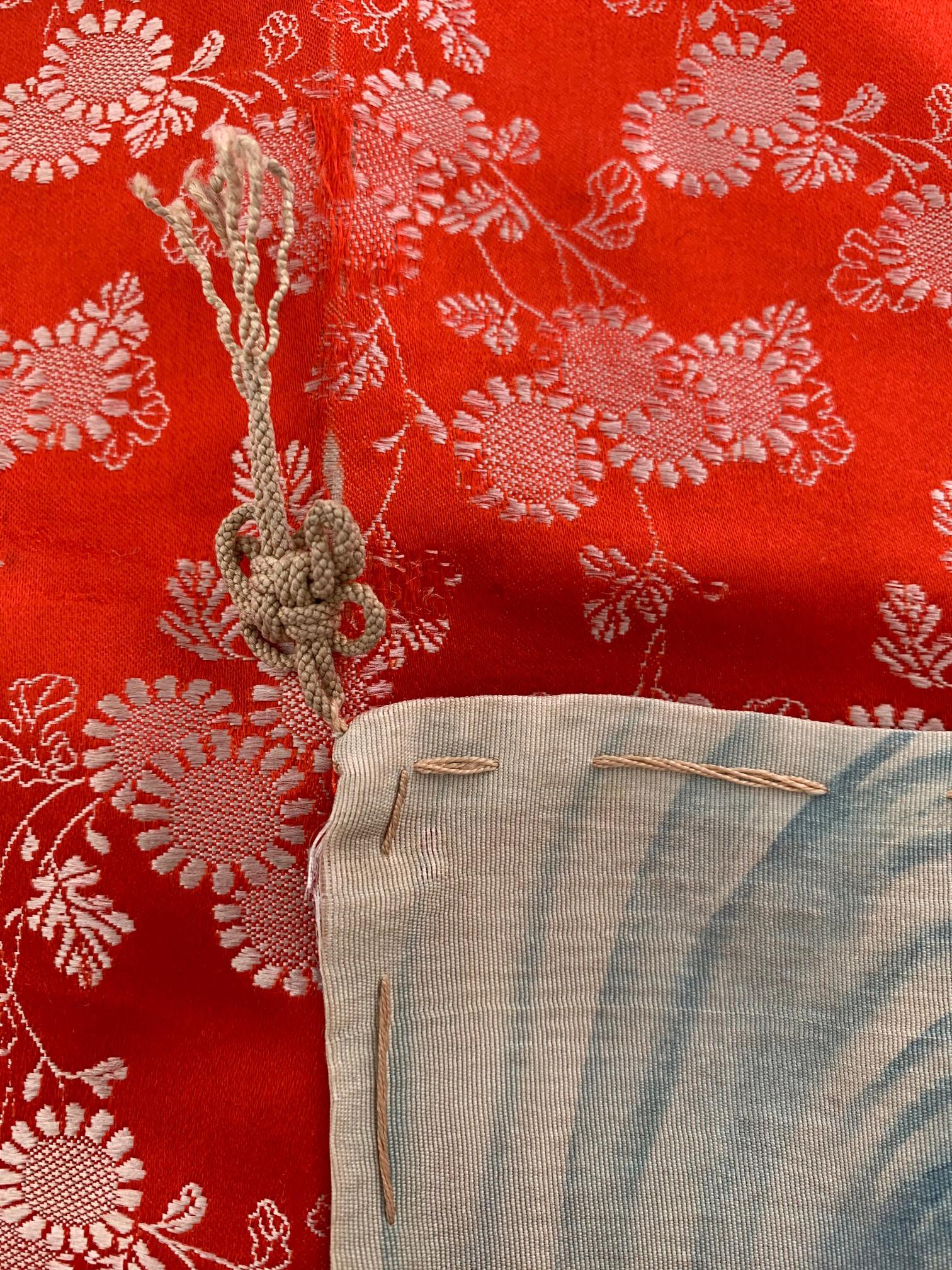 Japanese Antique Fukusa Textile Art Meiji Period For Sale 8