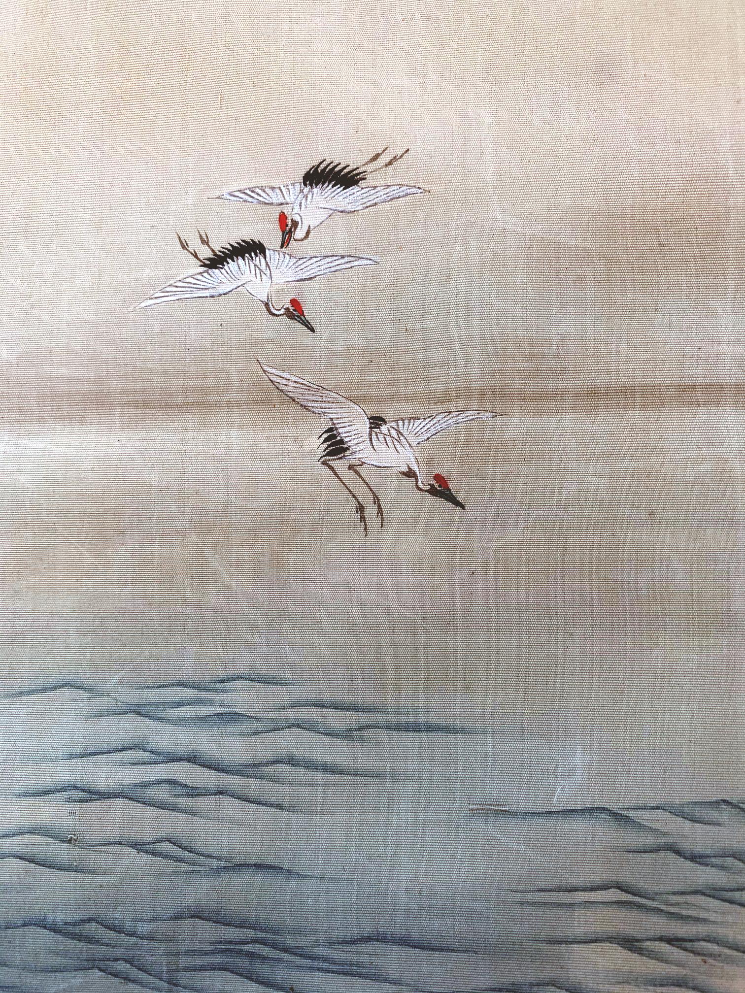 Japanese Antique Fukusa Textile Art Meiji Period 6
