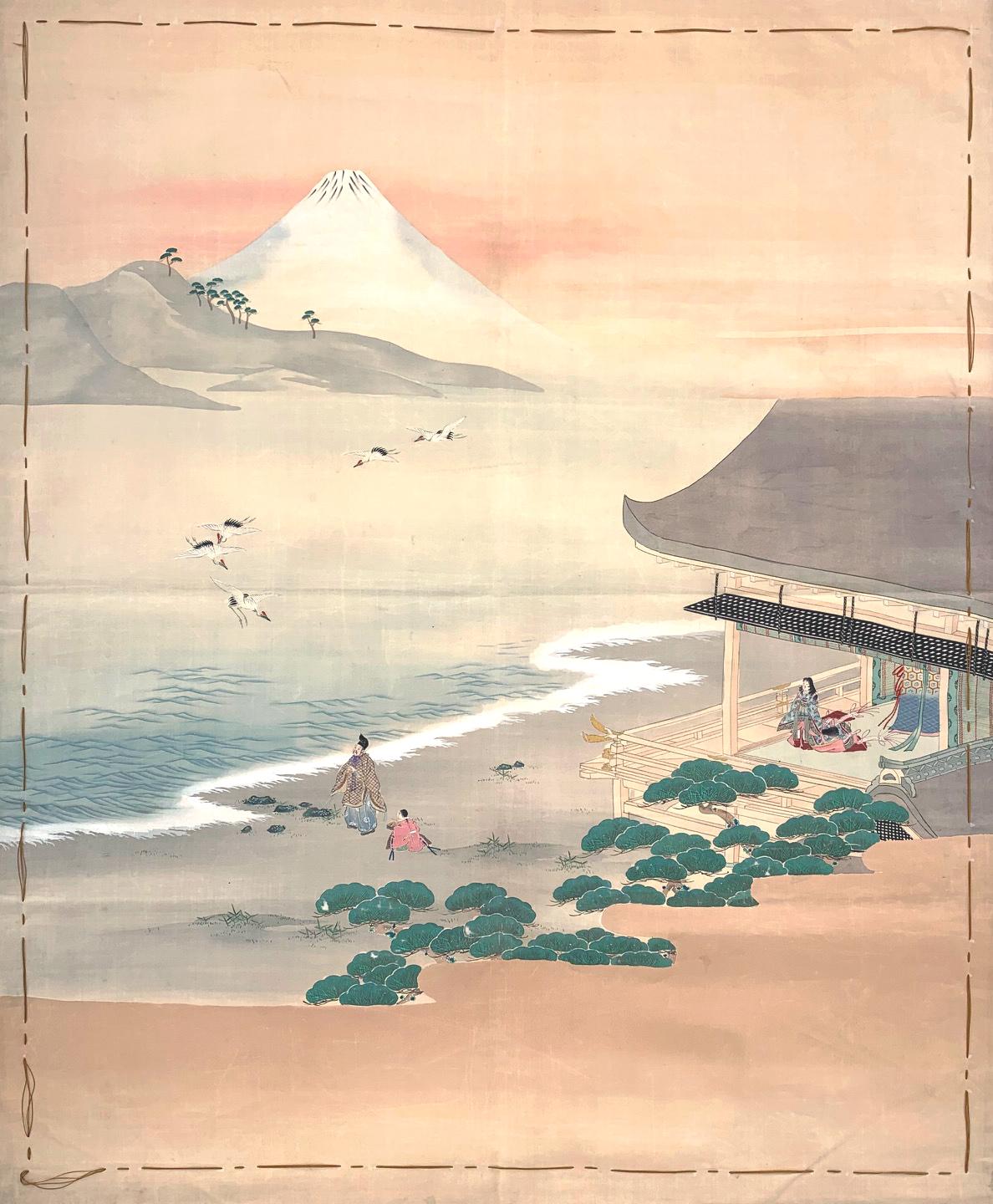 Japanese Antique Fukusa Textile Art Meiji Period 12