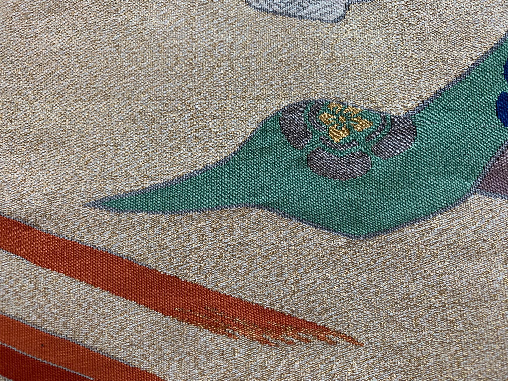 Early 20th Century Japanese Antique Fukusa Textile Art Meiji Period