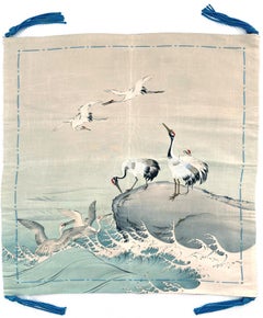 Japanese Antique Fusuka Textile Art Meiji Period