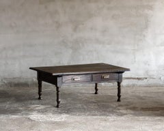 Japanese Antique Fuzukue Low Table, Taisho Era'1912-1926', Wabi Sabi