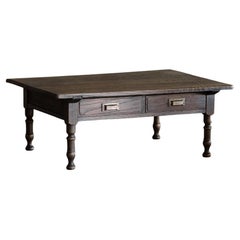 Japanese Antique Fuzukue Low Table, Taisho Era'1912-1926', Wabi Sabi