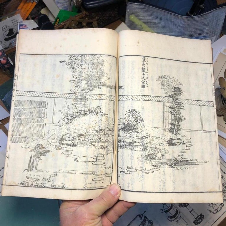 Japanese Garden Designs and Landscaping Woodblock Books Complete 158