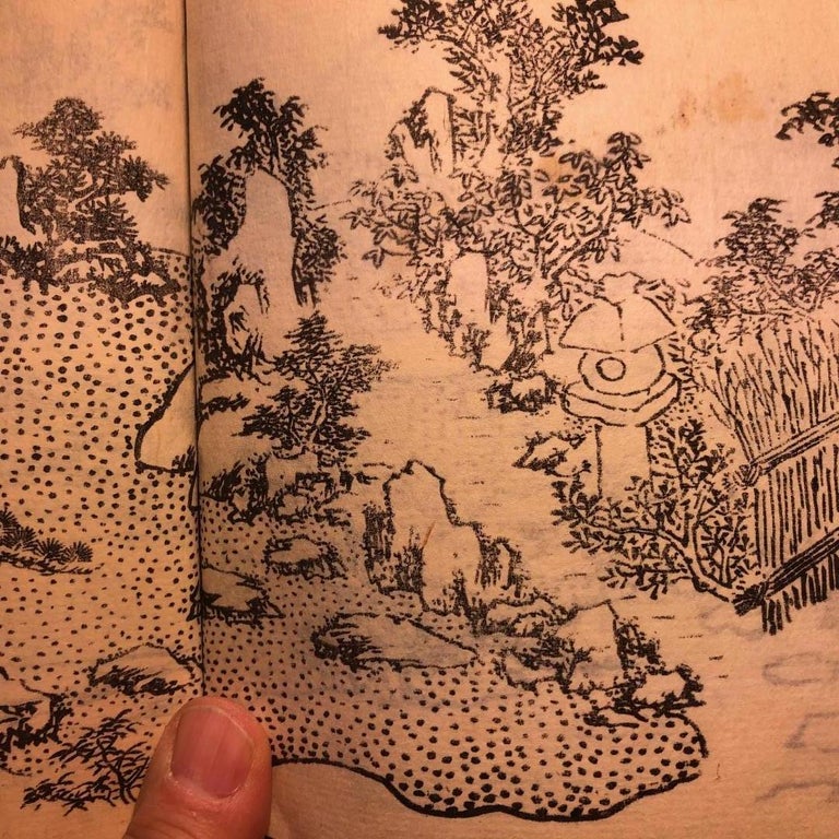 Japanese Garden Designs and Landscaping Woodblock Books Complete 158