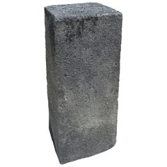 Japanese Antique Garden Stone Black Display Pedestal