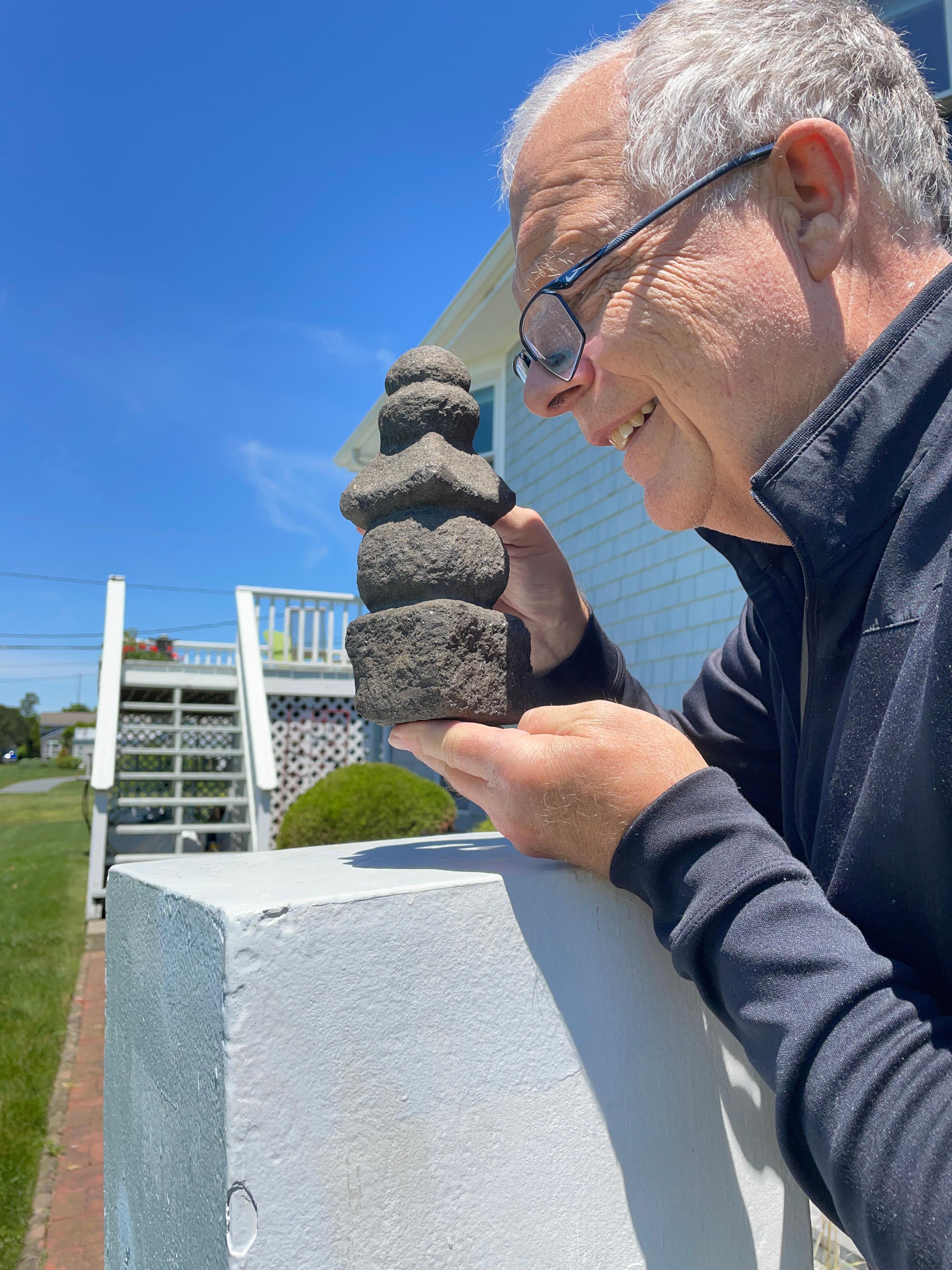 Historic Japanese five elements garden stone Artifact

Important ancient stone relic from the Meiji Era some 150 years ago

And it's a beautiful and unique way to accent your indoor or outdoor garden space with this rare architectural treasure