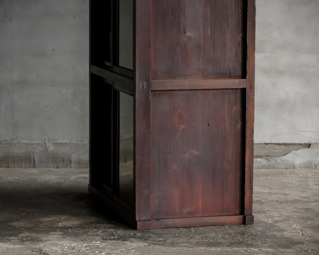 Armario Japonés Antiguo de Cristal, Época Taisho'1912-1926', Wabi Sabi 2