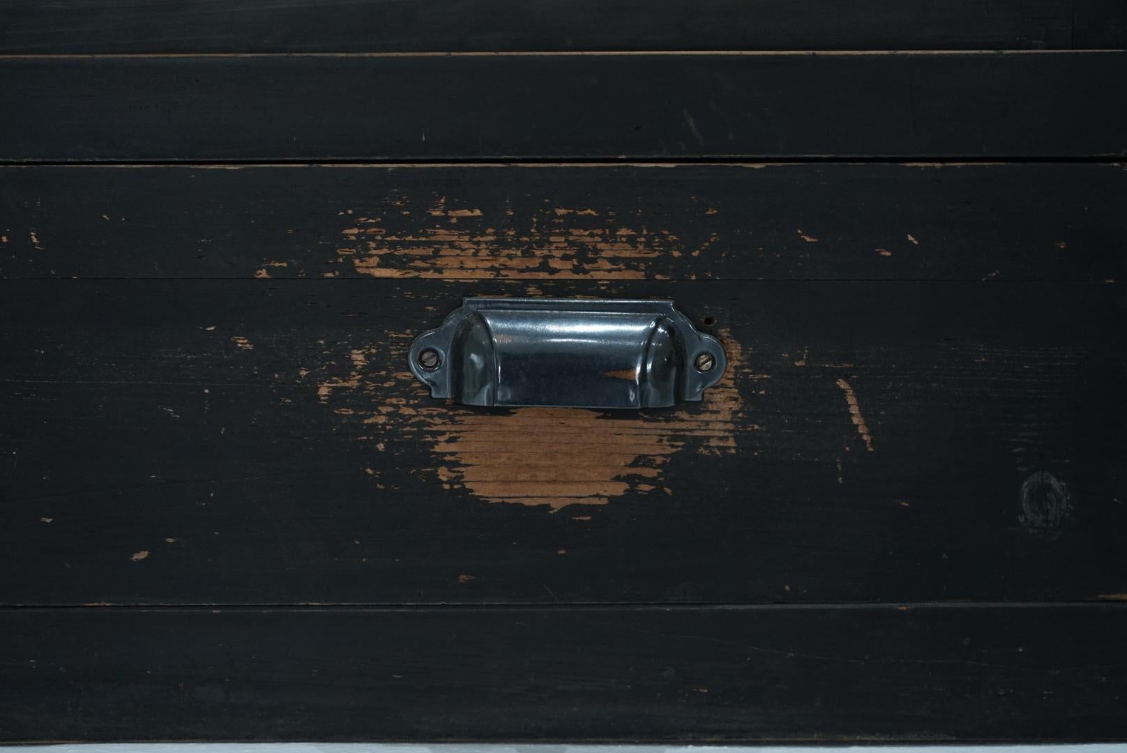 Credenza antica giapponese in vetro Vetrina 1920-1930 Wabi-Sabi in vendita 3